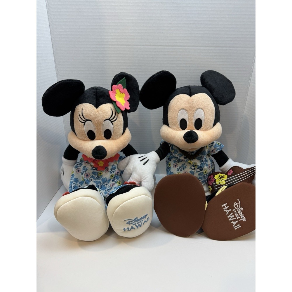 Disney Store Hawaii Mickey & Minnie Mouse Plush Toys 2018